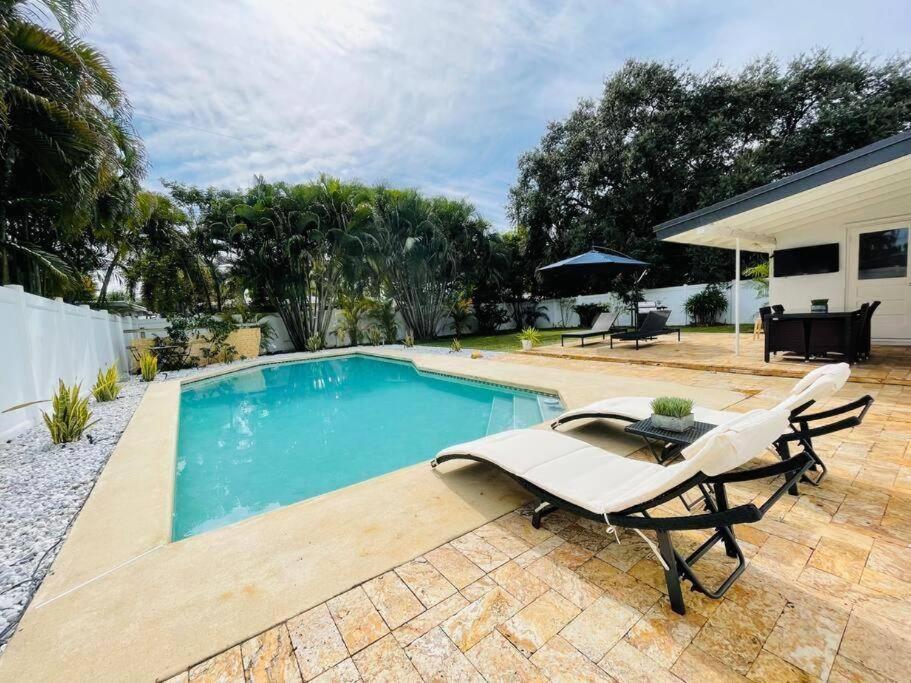 فيلا Tropical Oasis House Private Pool Family Yard فورت لودرديل المظهر الخارجي الصورة